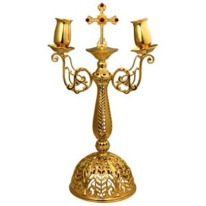 Дикірій із ювелірного сплаву в позолоті, 15,5х29,5 см