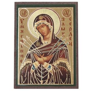 Ікона Божої Матері Пом'якшення злих сердець, МДФ