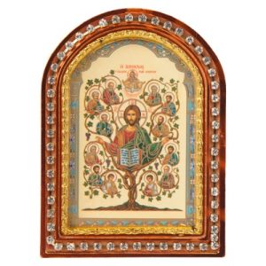 Ікона настільна Спасителя Лоза Істинна, пластикова рамка, 6,4х8,6 см, 55-0116
