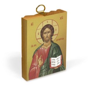 Ікона Спасителя Господь Вседержитель на дерев'яній основі, на полотні із позолоченням