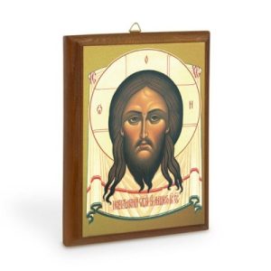 Нерукотворний образ на дерев'яній основі, колір кипарис, на полотні із позолоченням.