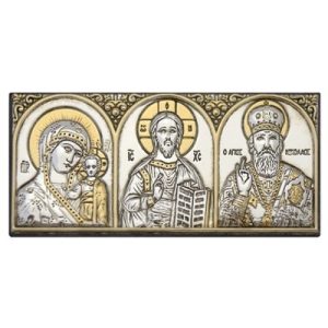 Ікона в машину, грецький триптих, 10х4,5 см, У 06-0158