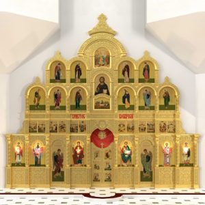 Іконостас чотириярусний (Новгородська обл.), колір золото (патина), 824х753, 7х29 см