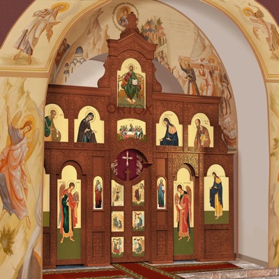 Іконостас Суздальський двоярусний (Алтайський край), світлий, 531х482, 7х20, 8