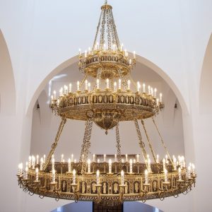 Хорос триярусний на 136 свічок, латунь, 300х600 см