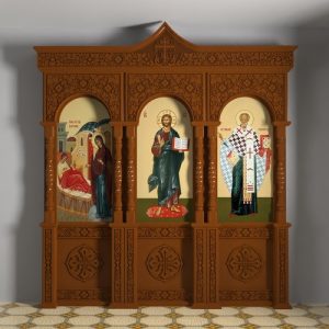 Кіот підлоговий (м. Москва), колір кипарис, потрійний, 229х260х26,8 см