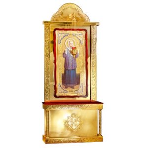Кіот підлоговий з кронштейном для лампади, 100х30х240 см