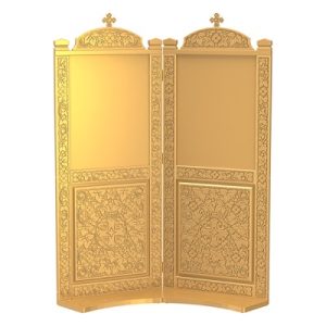 Кіот підлоговий Суздальський, колір золото, два модулі