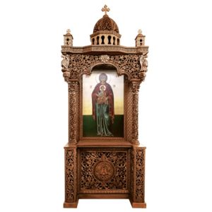 Кіот підлоговий, колір кипарис, різьблений, 140х50х350 см