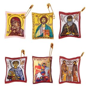 Ладанка на шпильці, тканина, в асортименті