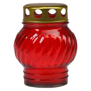 Лампада незгасна (ліхтарик) зі змінним блоком червона, 7х10,5 см