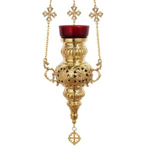 Лампада підвісна, латунь, 14х23,5 см