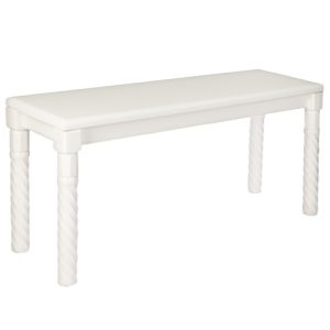 Лавка храмова Курська біла, коротка, 99х33х44 см