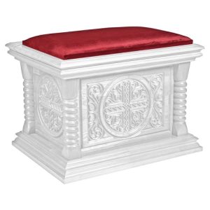 Лавка-скриня храмова Костромська біла, висота 51 см