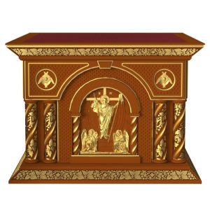 Взуття на престол Романівське, колір кипарис із золотом (поталь)