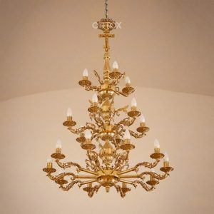 Панікадило триярусне на 20 свічок, латунь, 85х130 см