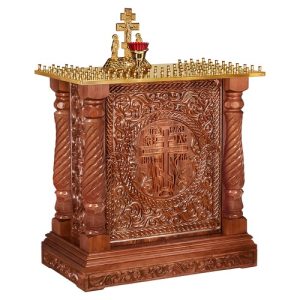 Панахідний стіл на 100 свічок Костромської, колір кипарис, 85х50х93 см