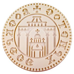 Друк для артосу Христос Воскрес із храмом, Ø 170 мм