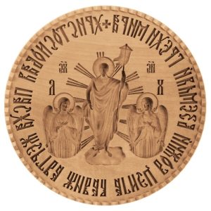 Друк для артосу з іконою Христового Воскресіння, дерев'яна