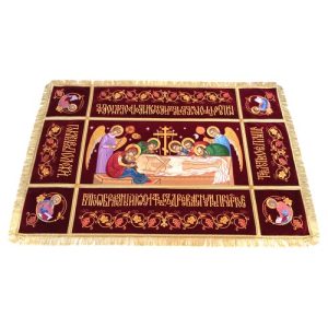 Плащаниця Спасителя з апостолами, оксамит, 124х82 см