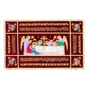 Плащаниця Спасителя з майбутніми, оксамит, 165х105 см