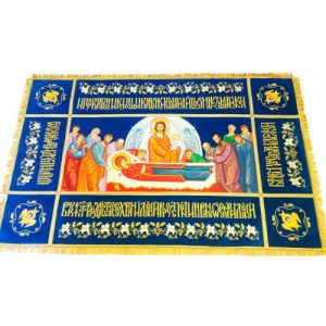 Плащаниця Успіння Божої Матері з майбутніми, оксамит, 165х105 см