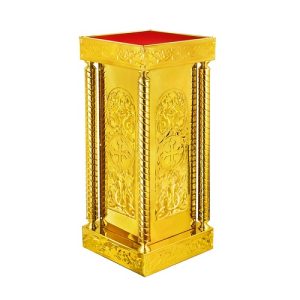 Підставка церковна Єрусалимська з колонами, карбування, 40х40х90 см