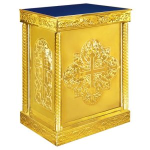 Підставка церковна Єрусалимська з колонами, карбування, 70х50х93 см