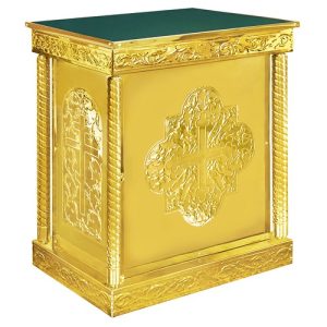 Підставка церковна Єрусалимська з колонами, карбування, 85х50х93 см