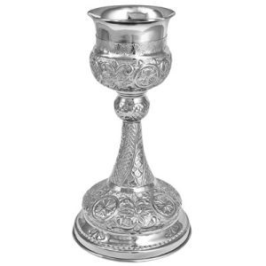 Потир №19 на 0,5 л, латунь, нержавіюча сталь, нікелювання, 17х32 см