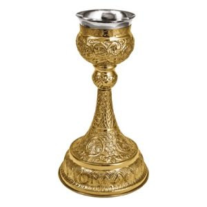Потир №20 на 0,5 л, латунь, нержавіюча сталь, висота 34 см, У 13-0129