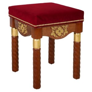 Пуф церковний Суздальський, колір кипарис із золотом (поталь), 40х40х50 см