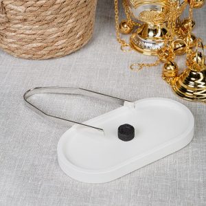 Щипці для вугілля, латунь, нікелювання, довжина 15 см