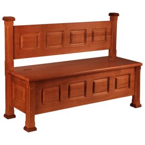 Лавка-скринька храмова Воронезька, колір кипарис, коротка, 130х45х90 см