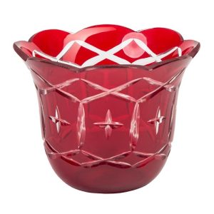 Склянка для лампади Графіка червоний, 10х8,3 см