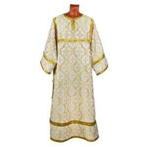 Вірш вівтарника, шовк Миколаївський, білий із золотом