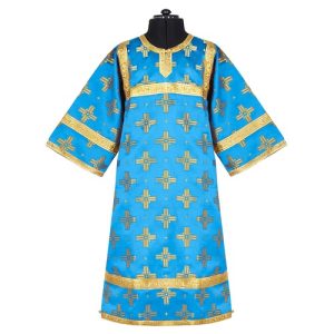 Вірш вівтарника дитячий, шовк Святительський, блакитний із золотом