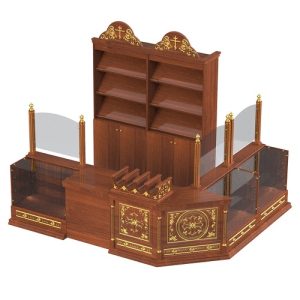 Свічкова крамниця Судиславська. Компонування №4, колір кипарис із золотом (поталь)