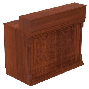 Свічкова крамниця Судиславська. Секція №17, робоча зона продавця, колір кипарис