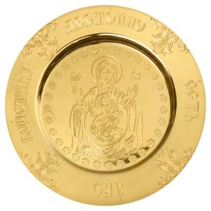 Тарель Знак з ювелірного сплаву, позолота, Ø 15 см