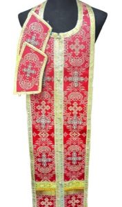 Потрібний набір / комплект червоний, парча
